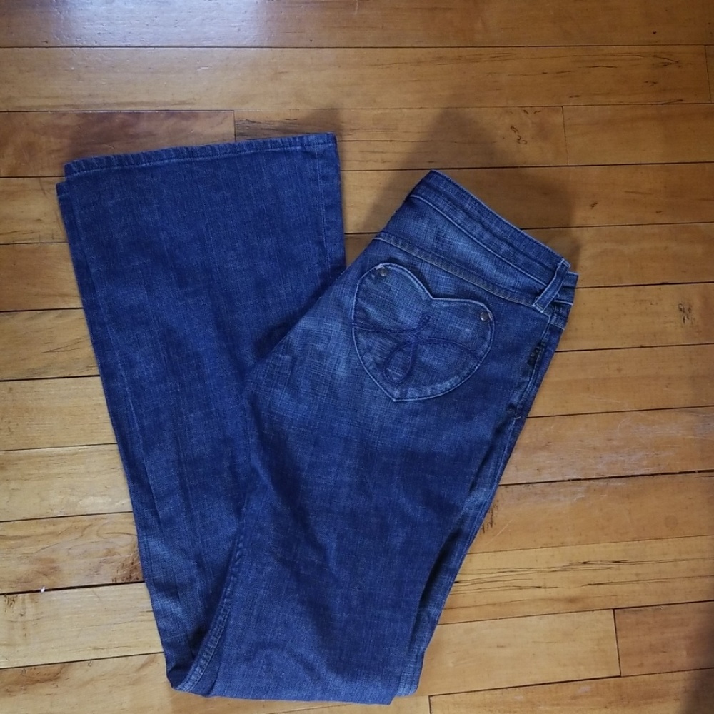 Juicy couture flare Jean's with heart pockets